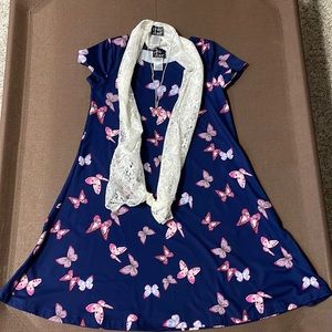 Girls butterfly pattern dress.  Excellent condition.